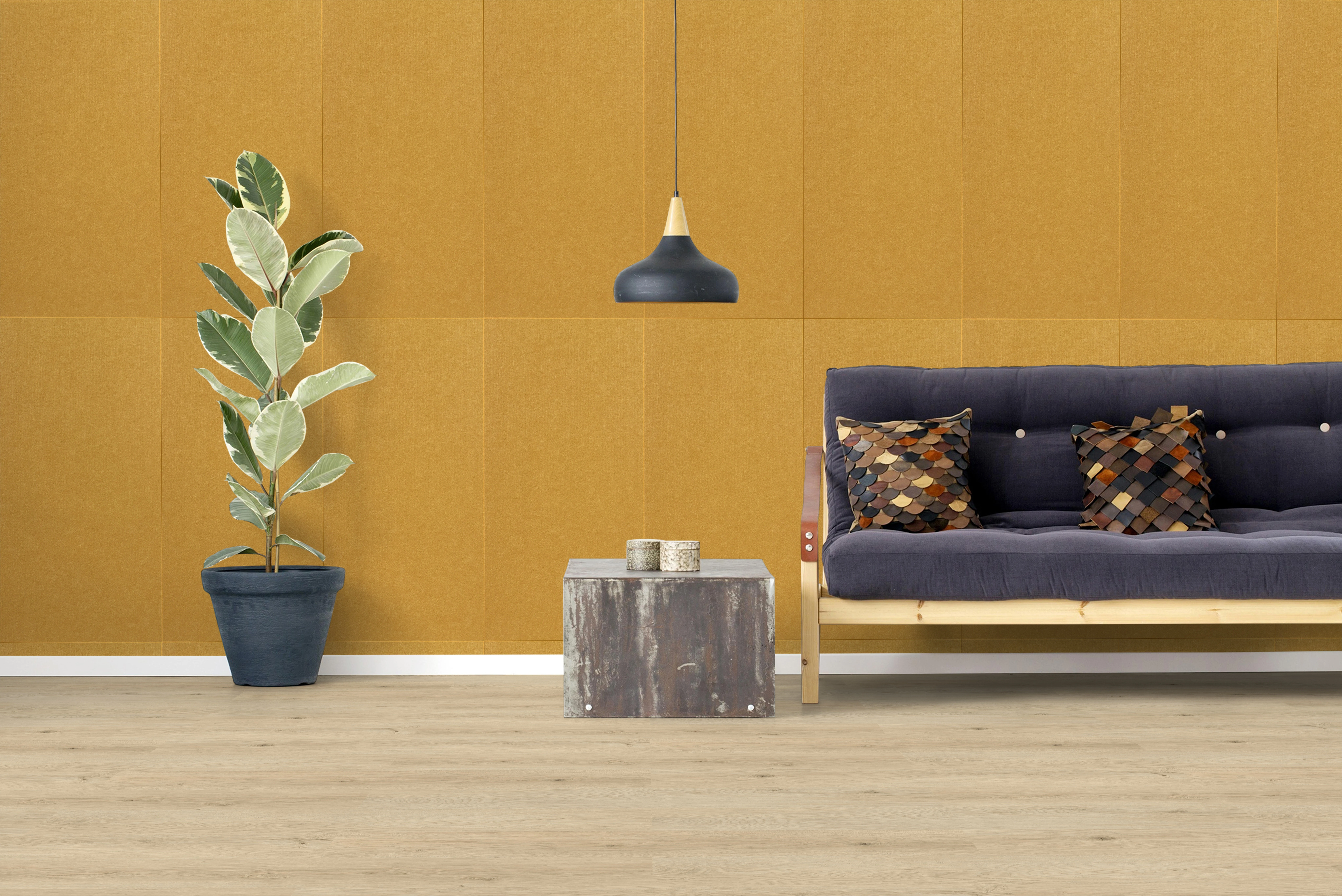 Wandpaneel Jangal Modular Wall colored PET bevelled 11211B Sierra Orange 52 x 104cm
