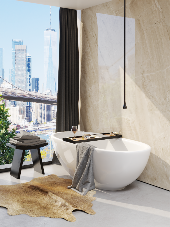 CHECK Smart Wall Tile 30006HG Sandstein Terra-Beige HG (3050x1120x8mm)