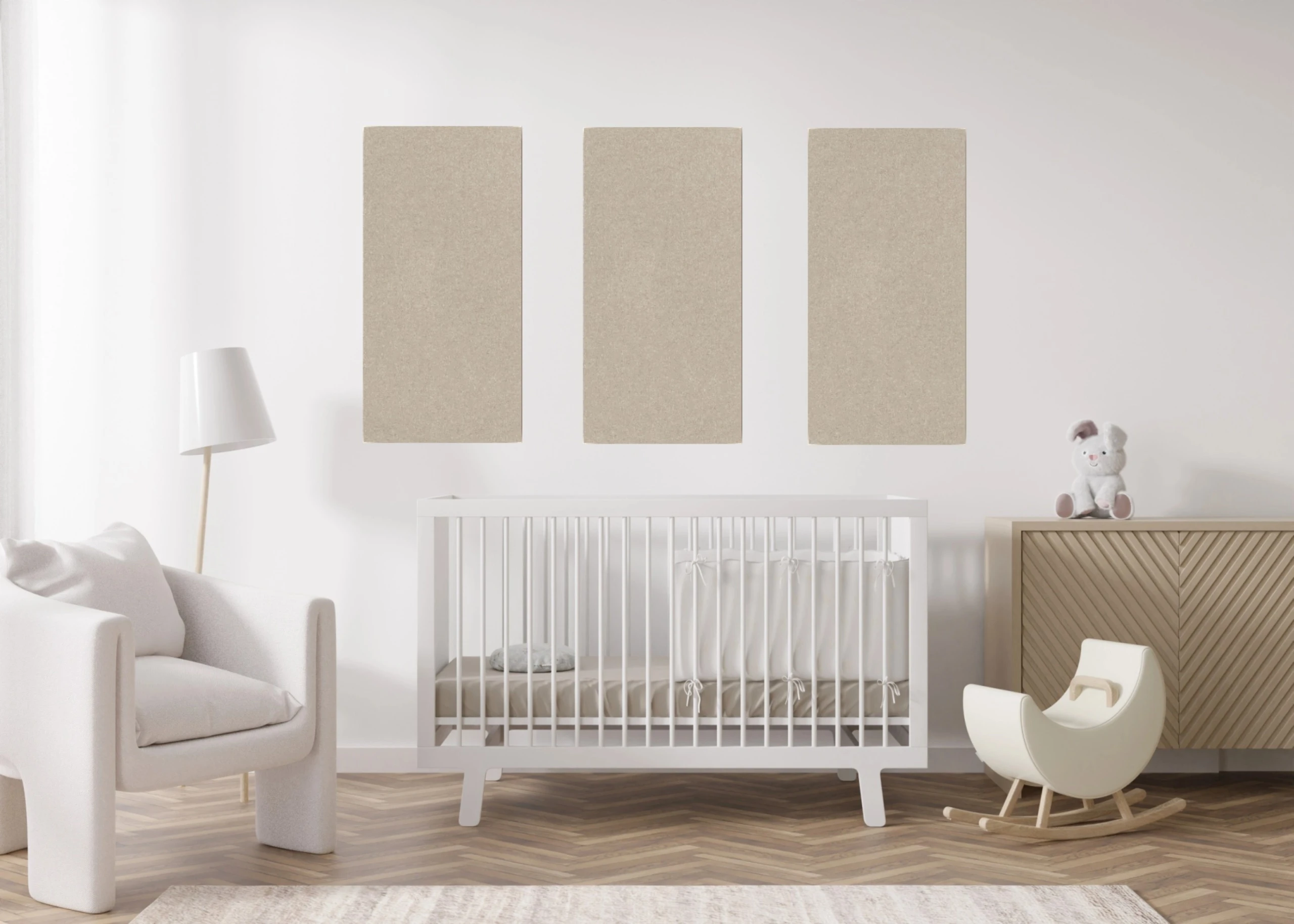 Wandpaneel Jangal Modular Wall colored PET bevelled 11209B Sand Beige 52 x 104cm