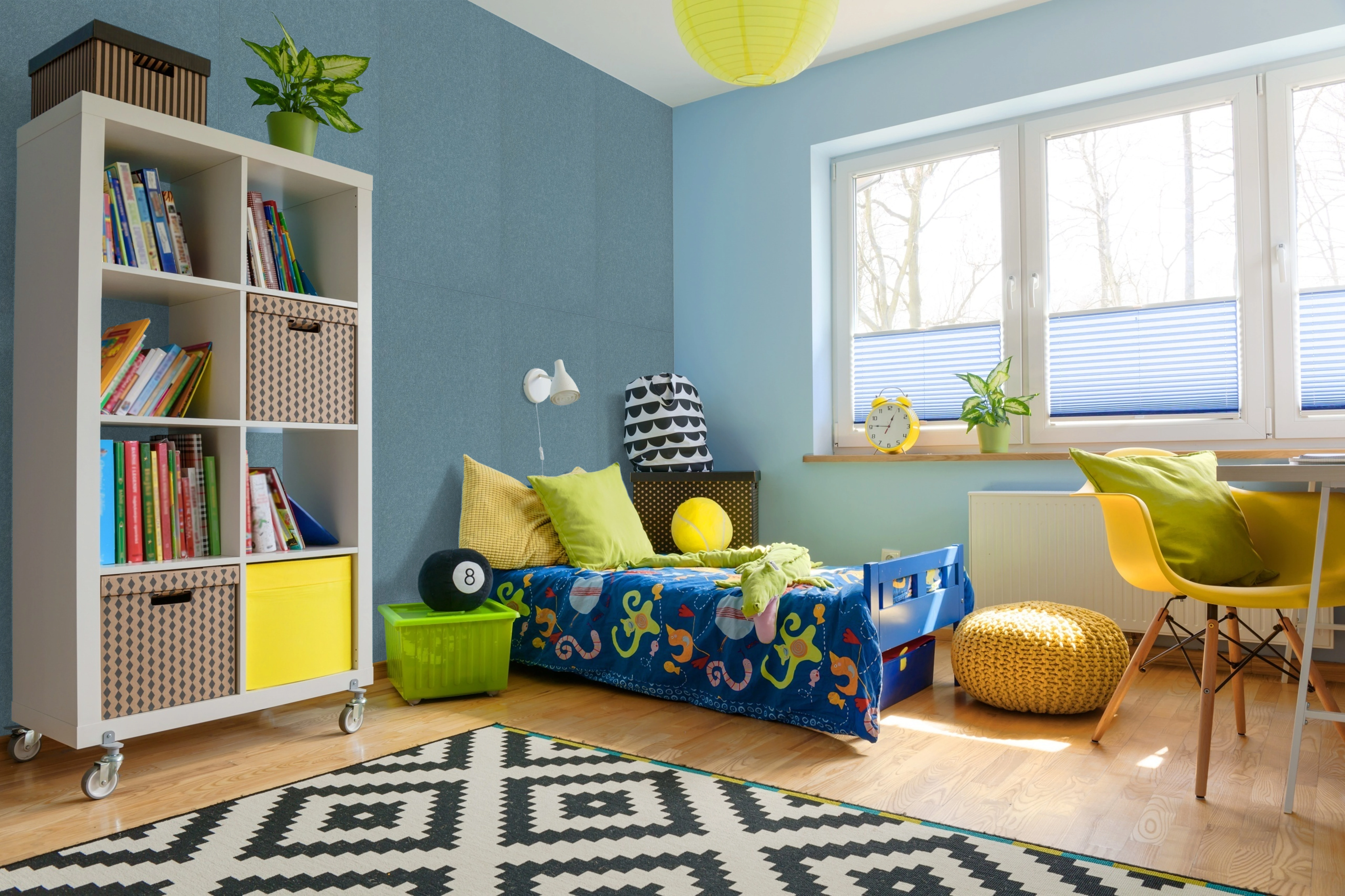 Wandpaneel Jangal Modular Wall colored PET bevelled 11214B Ice Blue 52 x 104cm