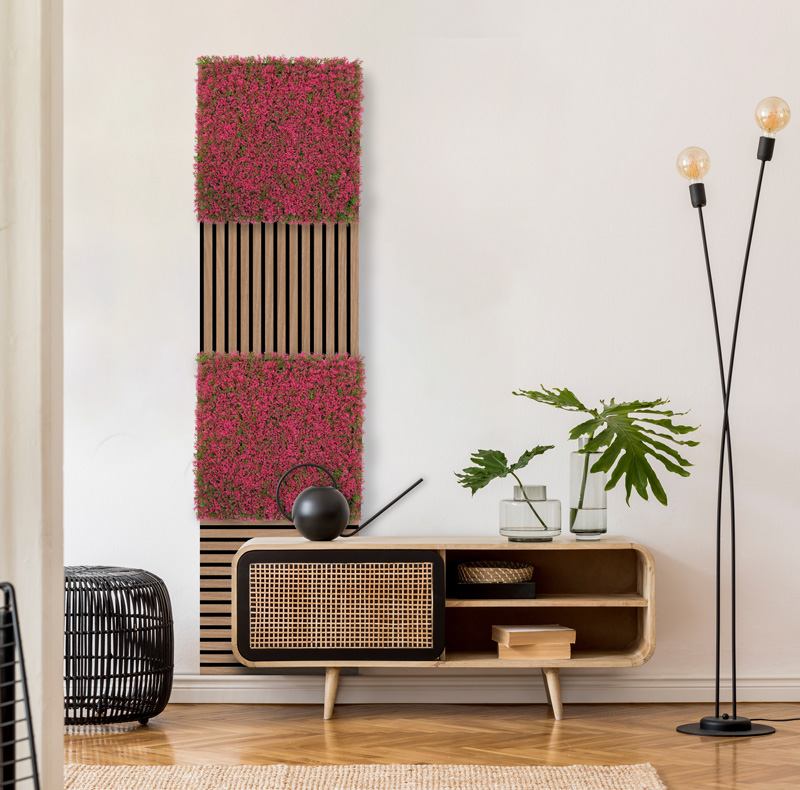 Wandpaneel Jangal Modular Wall 11114 Pink Design Grass 52 x 52 cm