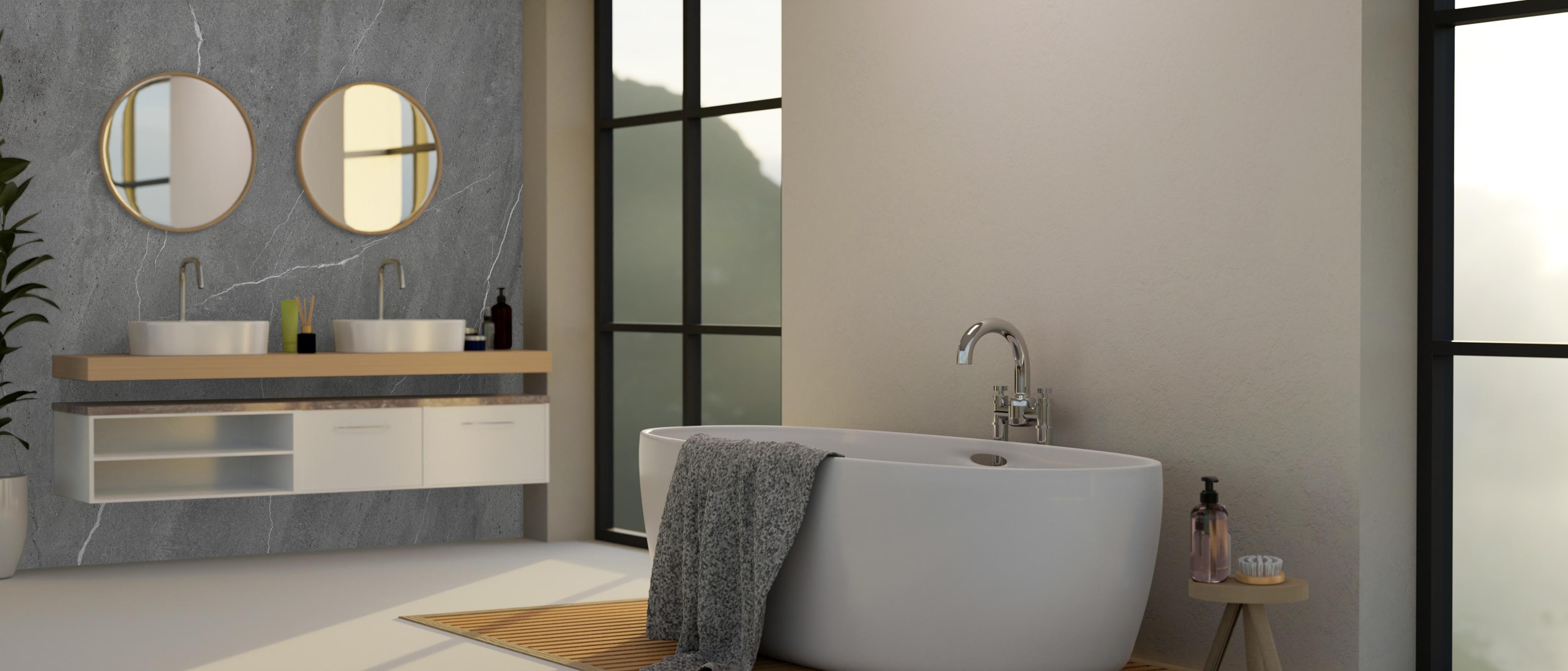 CHECK Smart Wall Tile 30003M Marmor Imperiale-Grau (3050x1120x8mm)