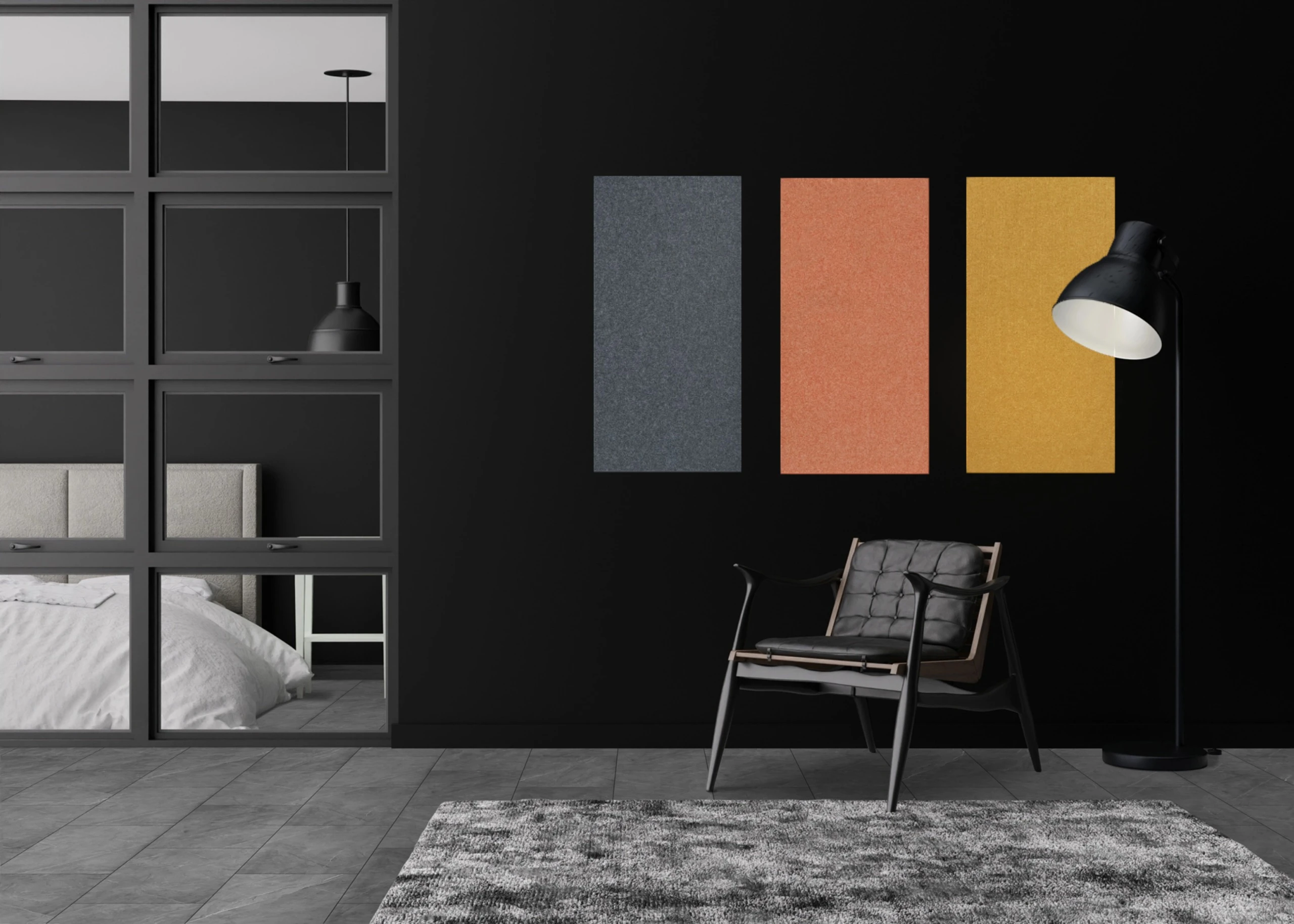 Wandpaneel Jangal Modular Wall colored PET bevelled 11218B Coral Peach 52 x 104cm