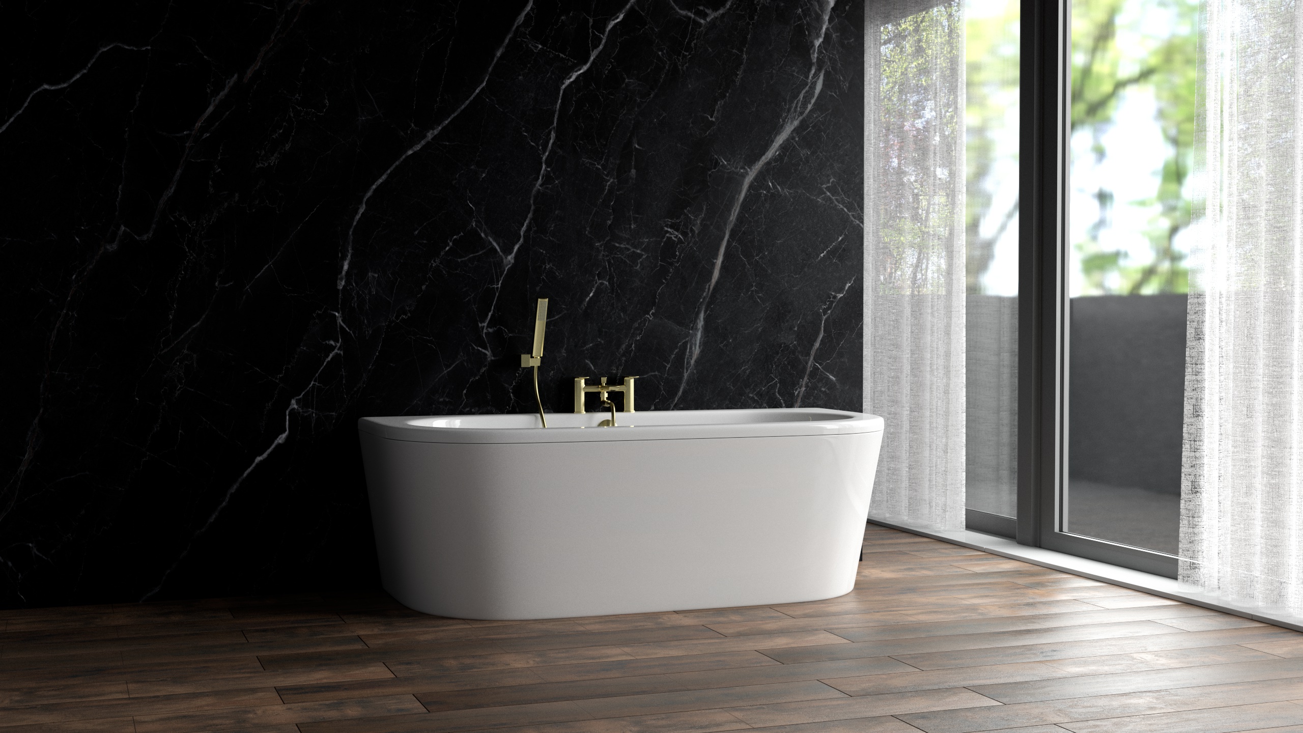 CHECK Smart Wall Tile 30004M Marmor Carrara-Blau (3050x1120x8mm)