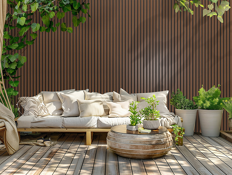 Wandpaneel 12003 Brown WPC Outdoor (2350x219x26mm)