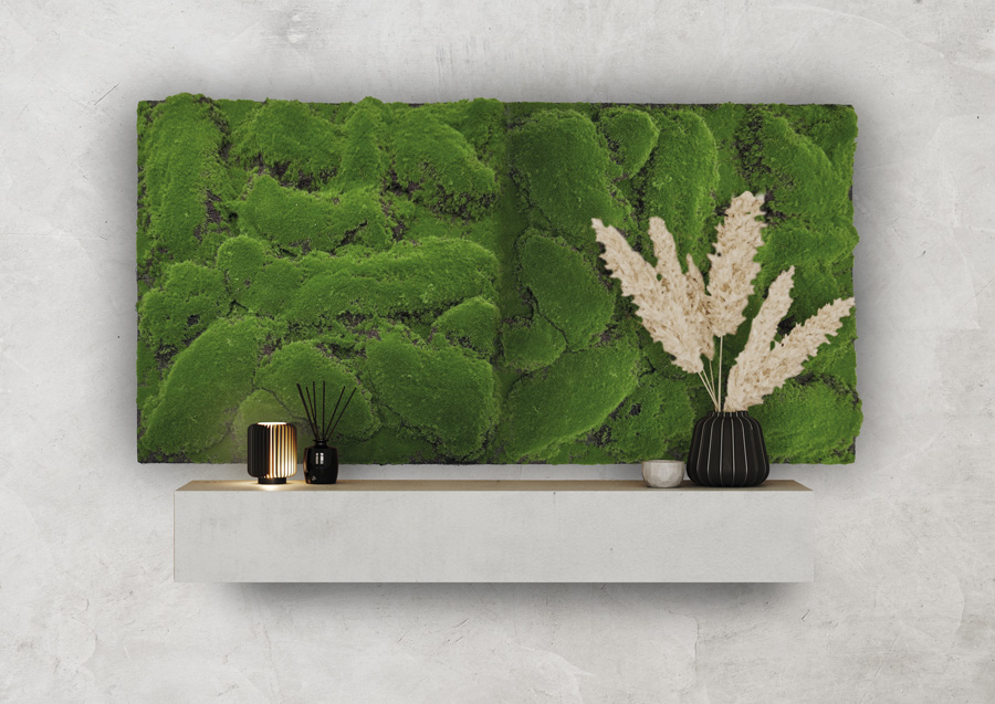 Wandpaneel Jangal Modular Wall 11109 forest green big bulk design moos 52 x 52 cm