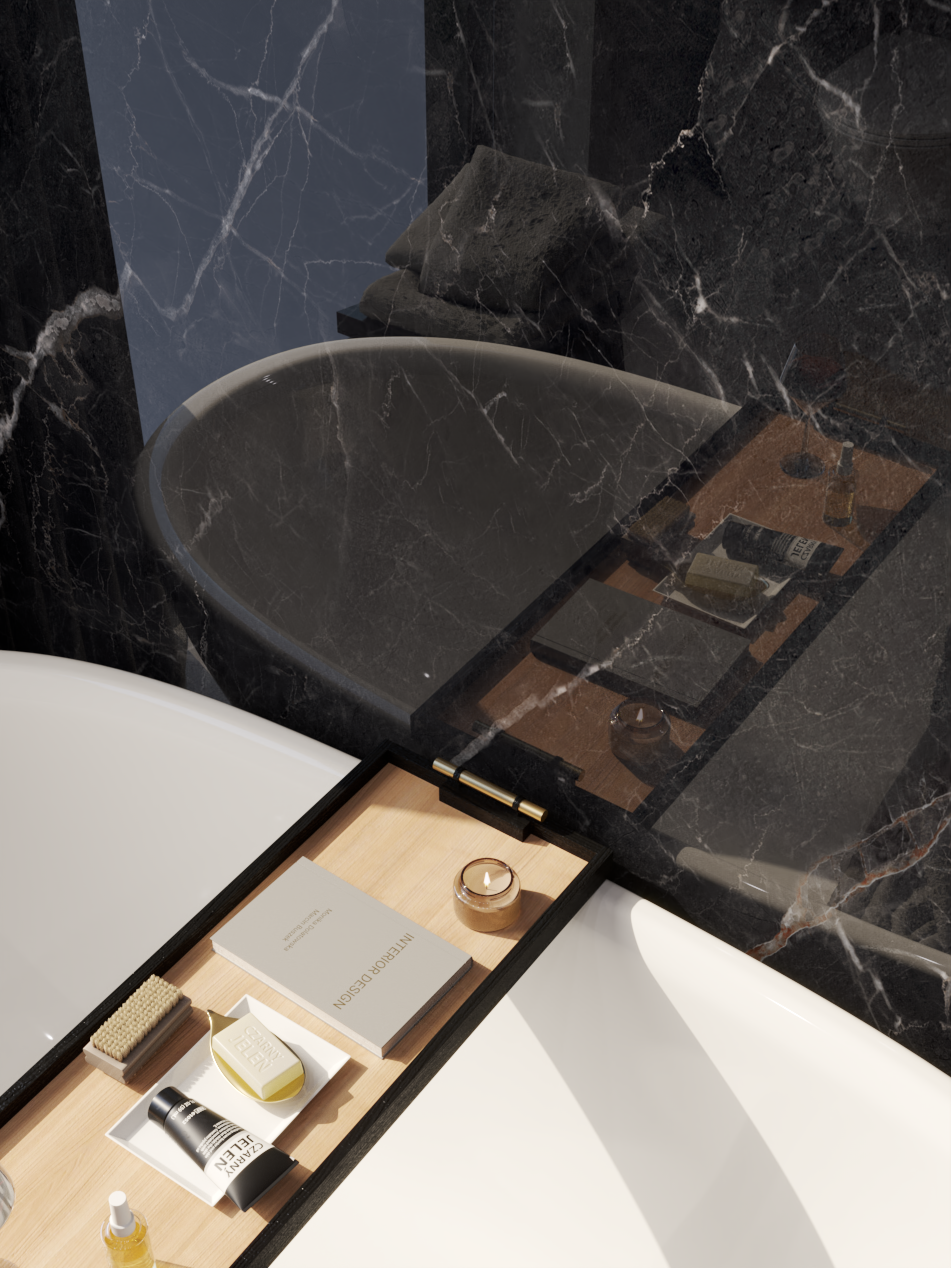 CHECK Smart Wall Tile 30004HG Marmor Carrara-Blau HG (3050x1120x8mm)
