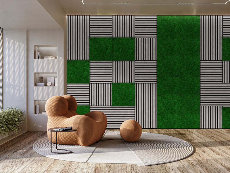 Wandpaneel Jangal Modular Wall 11100 Nature Green Moos 52 x 52 cm